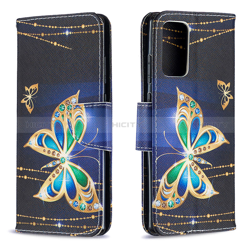 Custodia Portafoglio In Pelle Fantasia Modello Cover con Supporto B03F per Samsung Galaxy Note 20 5G Nero