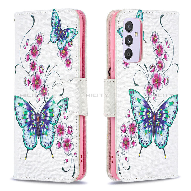 Custodia Portafoglio In Pelle Fantasia Modello Cover con Supporto B03F per Samsung Galaxy Quantum2 5G