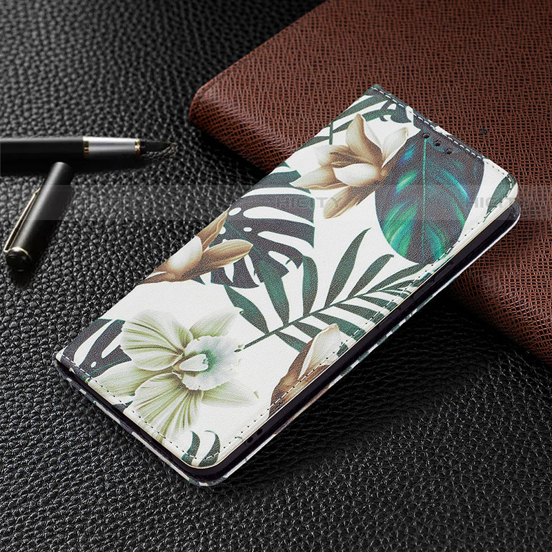 Custodia Portafoglio In Pelle Fantasia Modello Cover con Supporto B03F per Samsung Galaxy S21 Plus 5G Verde