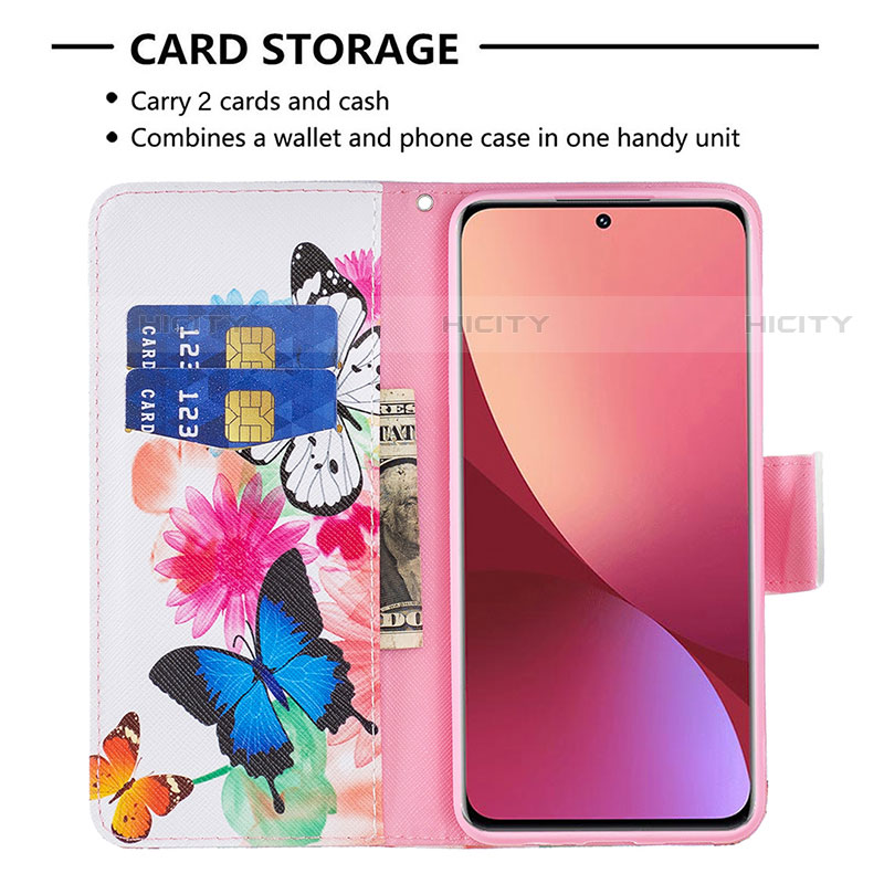 Custodia Portafoglio In Pelle Fantasia Modello Cover con Supporto B03F per Xiaomi Mi 12 Pro 5G