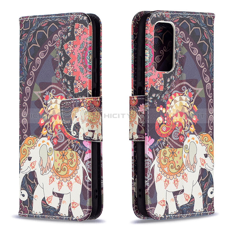 Custodia Portafoglio In Pelle Fantasia Modello Cover con Supporto B03F per Xiaomi Poco M3