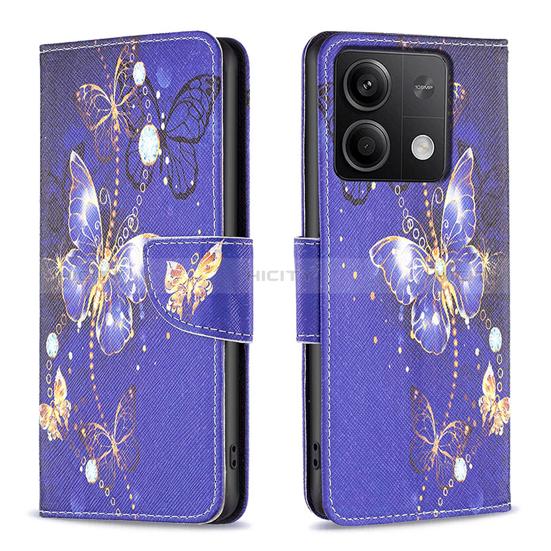 Custodia Portafoglio In Pelle Fantasia Modello Cover con Supporto B03F per Xiaomi Redmi Note 13 5G