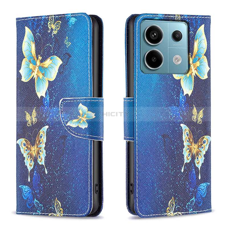 Custodia Portafoglio In Pelle Fantasia Modello Cover con Supporto B03F per Xiaomi Redmi Note 13 Pro 5G