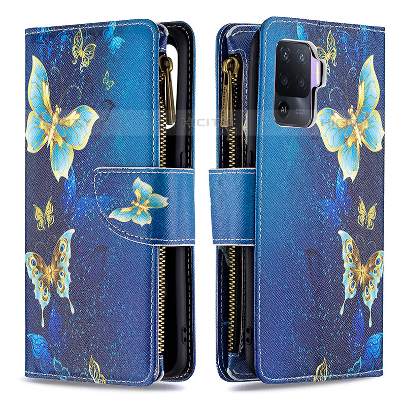 Custodia Portafoglio In Pelle Fantasia Modello Cover con Supporto B04F per Oppo F19 Pro