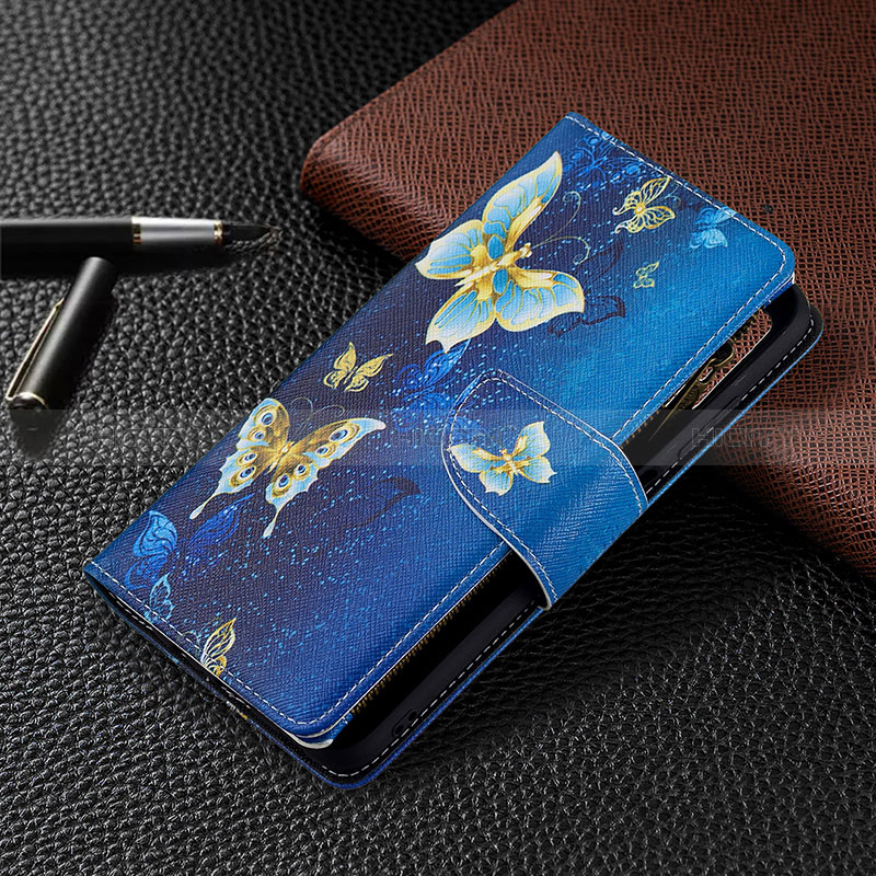 Custodia Portafoglio In Pelle Fantasia Modello Cover con Supporto B04F per Samsung Galaxy A02s