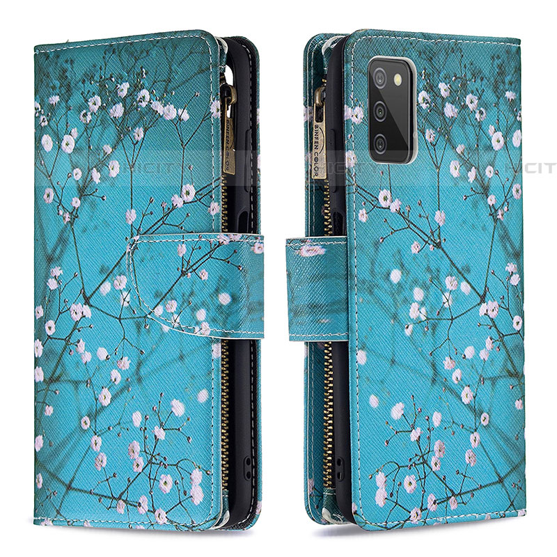 Custodia Portafoglio In Pelle Fantasia Modello Cover con Supporto B04F per Samsung Galaxy A03s