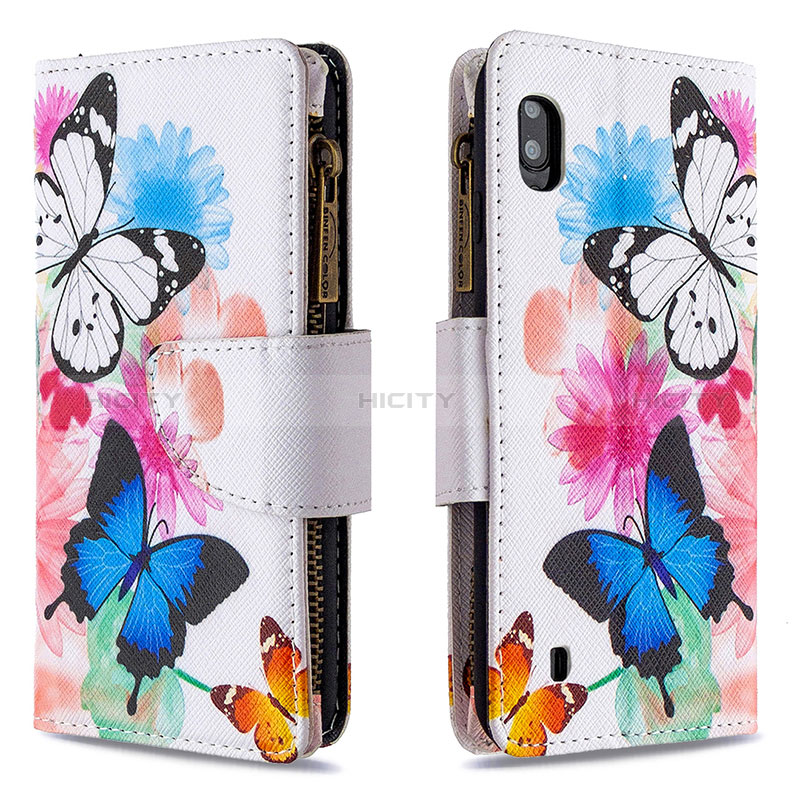 Custodia Portafoglio In Pelle Fantasia Modello Cover con Supporto B04F per Samsung Galaxy A10