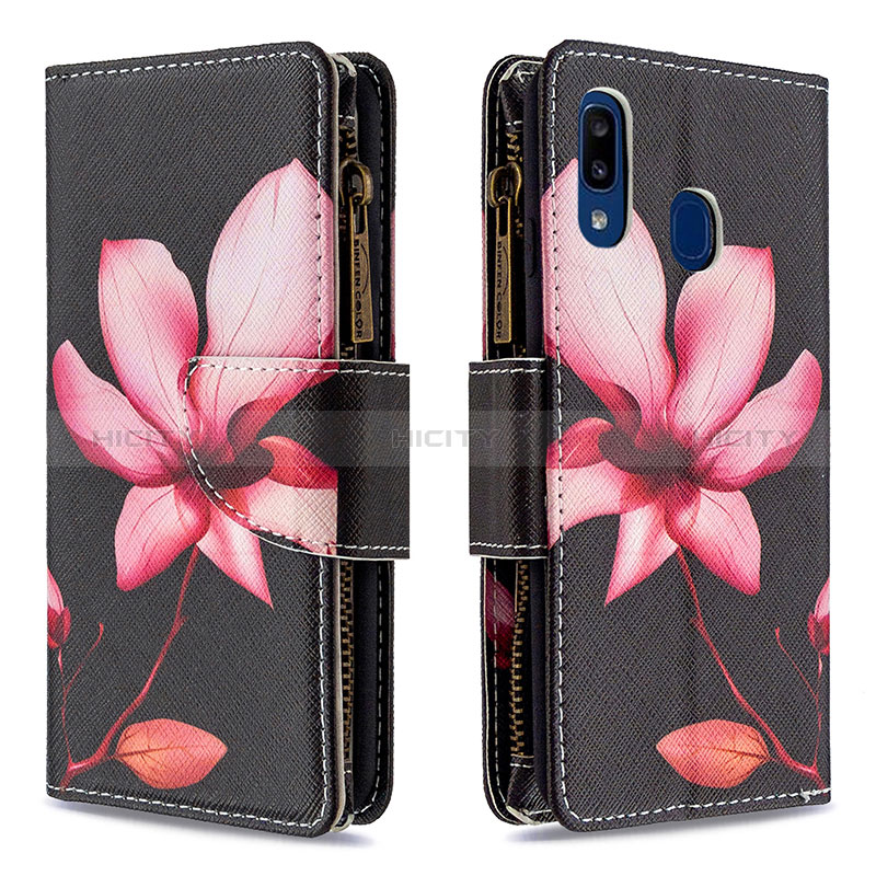 Custodia Portafoglio In Pelle Fantasia Modello Cover con Supporto B04F per Samsung Galaxy A20e