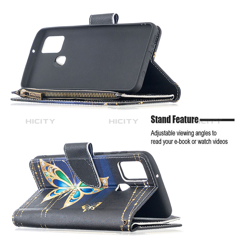 Custodia Portafoglio In Pelle Fantasia Modello Cover con Supporto B04F per Samsung Galaxy A21s