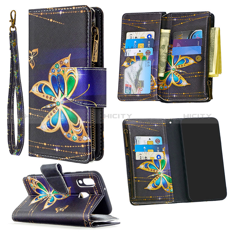 Custodia Portafoglio In Pelle Fantasia Modello Cover con Supporto B04F per Samsung Galaxy A40