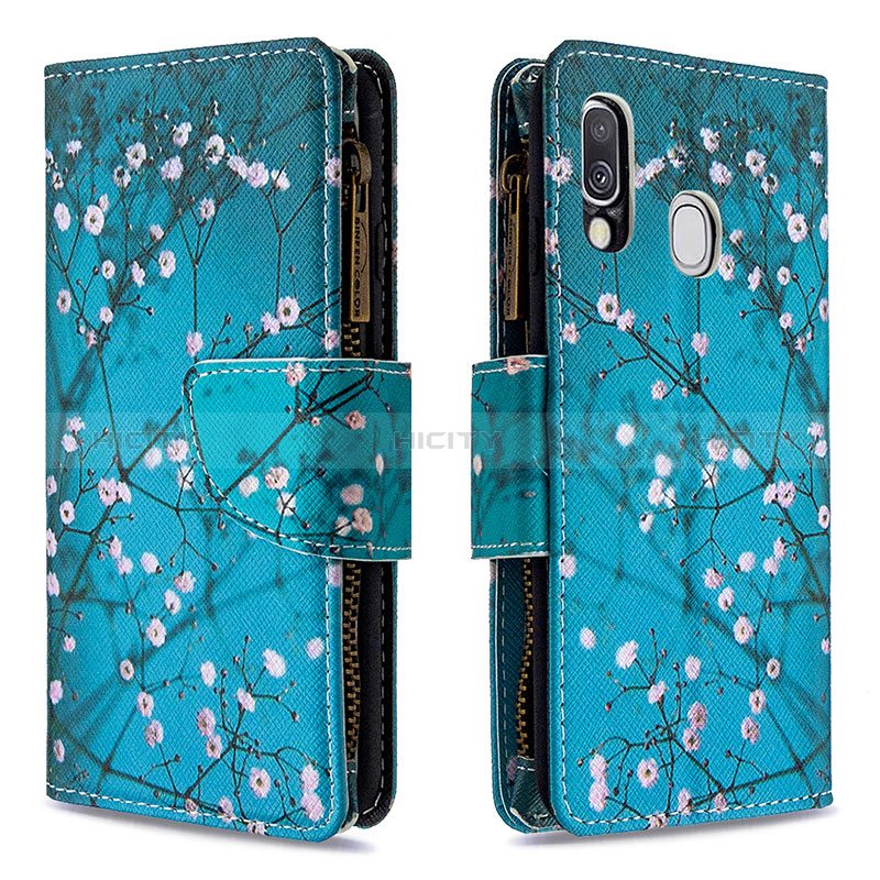 Custodia Portafoglio In Pelle Fantasia Modello Cover con Supporto B04F per Samsung Galaxy A40