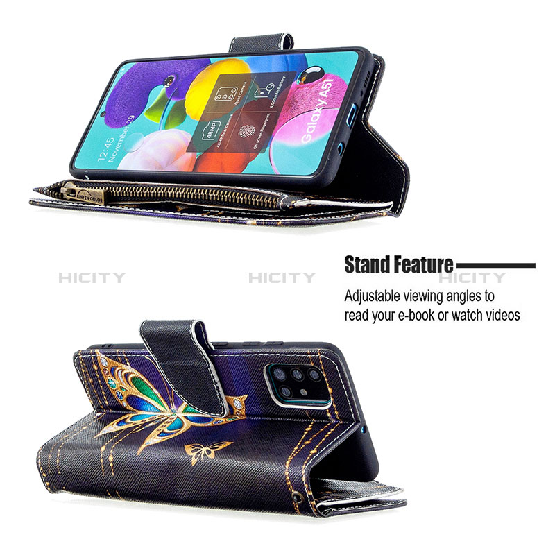 Custodia Portafoglio In Pelle Fantasia Modello Cover con Supporto B04F per Samsung Galaxy A51 5G