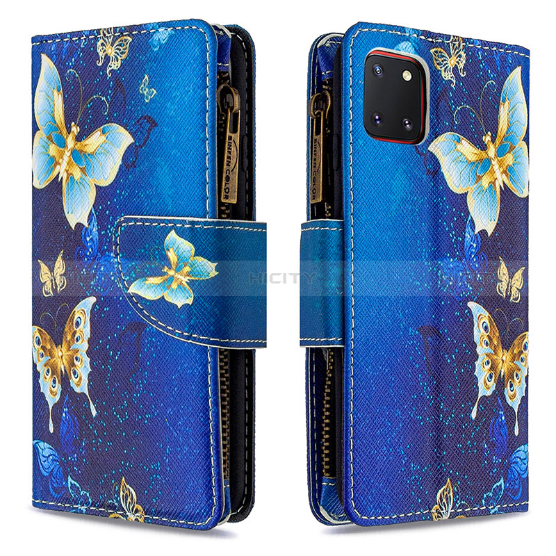 Custodia Portafoglio In Pelle Fantasia Modello Cover con Supporto B04F per Samsung Galaxy A81