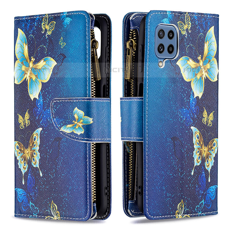 Custodia Portafoglio In Pelle Fantasia Modello Cover con Supporto B04F per Samsung Galaxy M32 4G