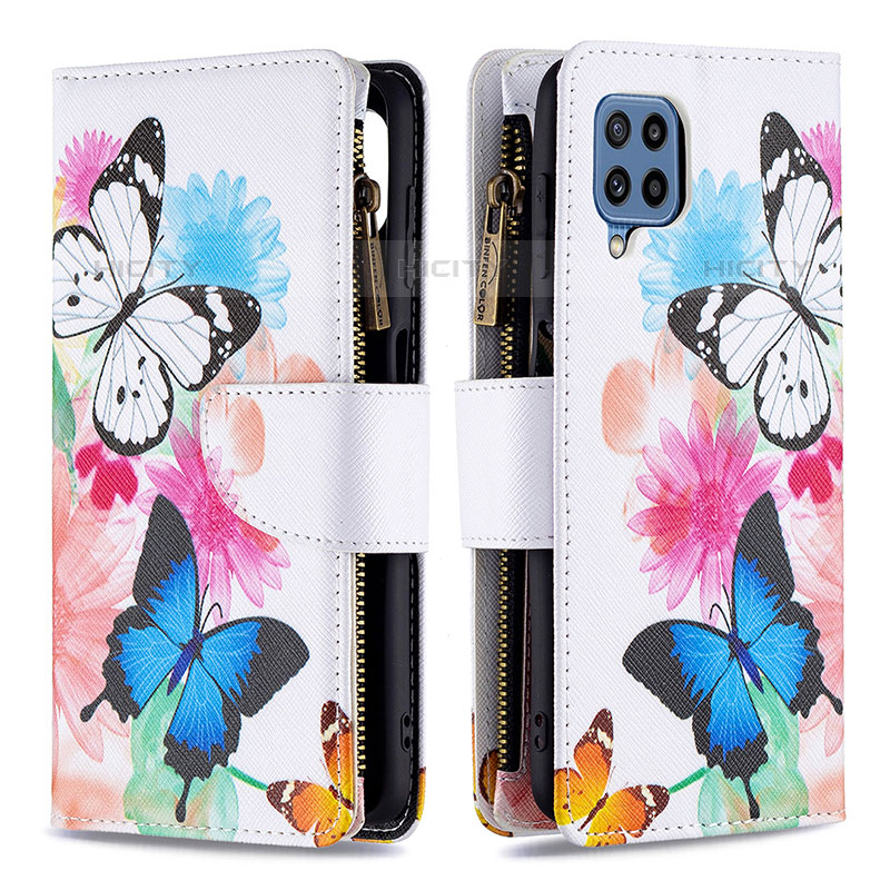 Custodia Portafoglio In Pelle Fantasia Modello Cover con Supporto B04F per Samsung Galaxy M32 4G