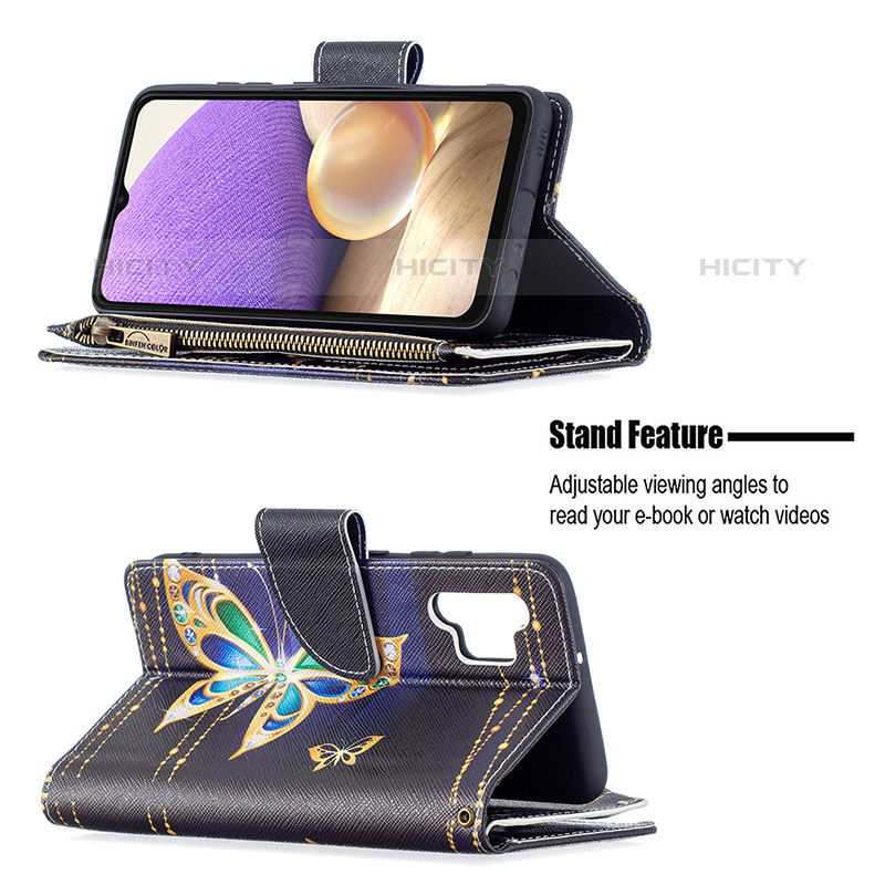 Custodia Portafoglio In Pelle Fantasia Modello Cover con Supporto B04F per Samsung Galaxy M32 5G