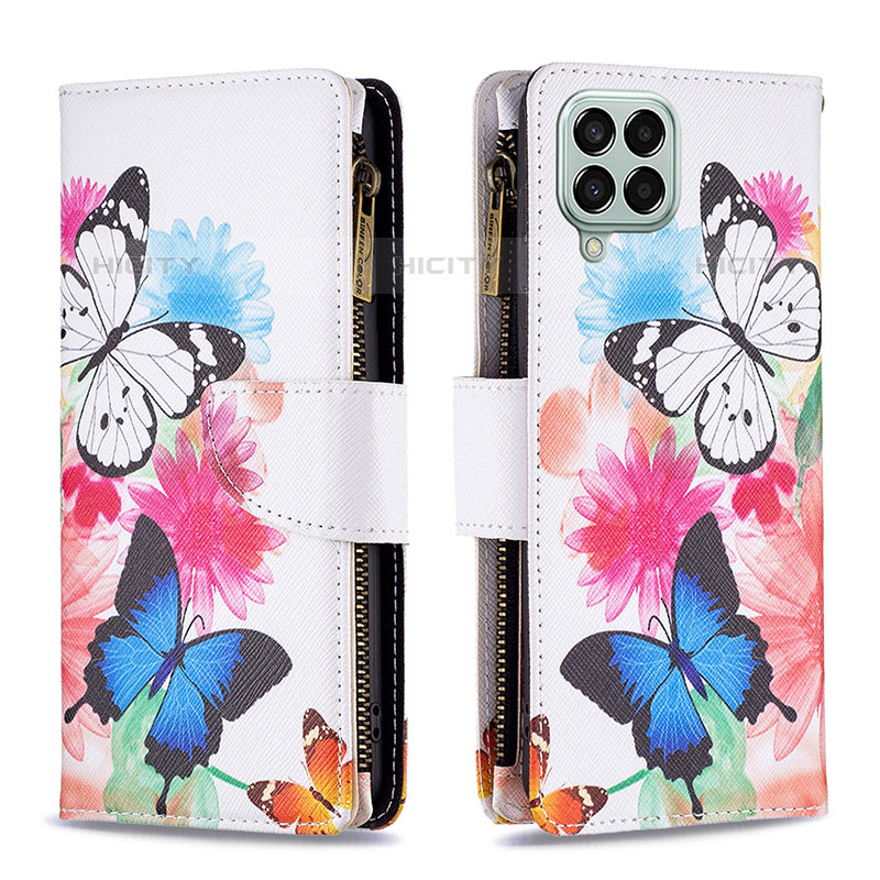 Custodia Portafoglio In Pelle Fantasia Modello Cover con Supporto B04F per Samsung Galaxy M33 5G