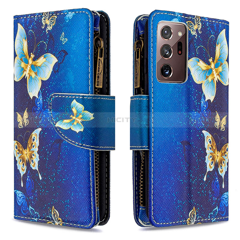 Custodia Portafoglio In Pelle Fantasia Modello Cover con Supporto B04F per Samsung Galaxy Note 20 Ultra 5G