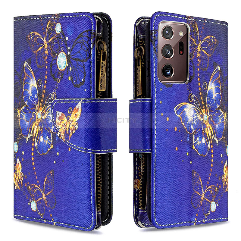 Custodia Portafoglio In Pelle Fantasia Modello Cover con Supporto B04F per Samsung Galaxy Note 20 Ultra 5G