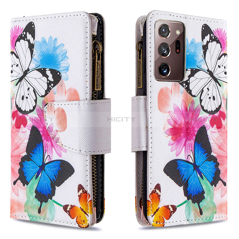 Custodia Portafoglio In Pelle Fantasia Modello Cover con Supporto B04F per Samsung Galaxy Note 20 Ultra 5G Colorato