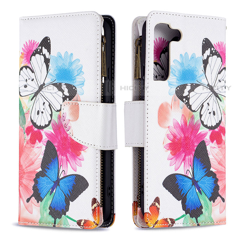 Custodia Portafoglio In Pelle Fantasia Modello Cover con Supporto B04F per Samsung Galaxy S21 Plus 5G