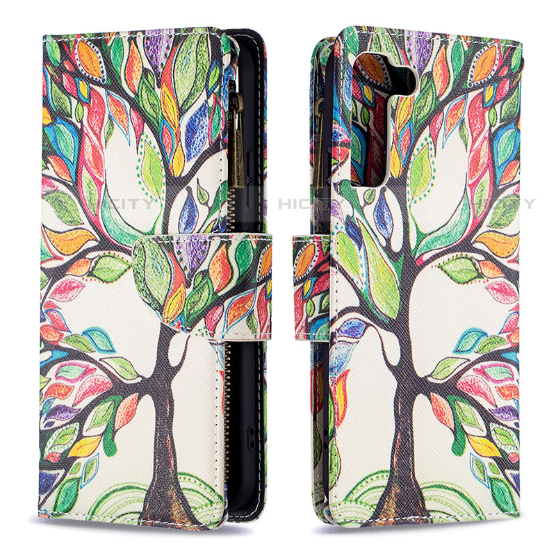 Custodia Portafoglio In Pelle Fantasia Modello Cover con Supporto B04F per Samsung Galaxy S21 Plus 5G