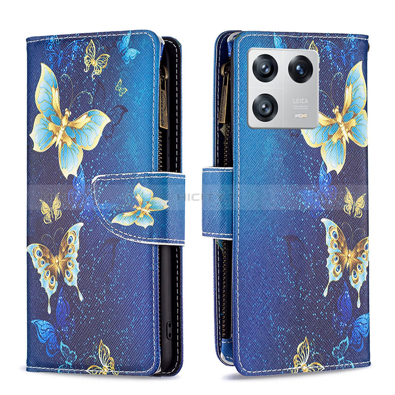 Custodia Portafoglio In Pelle Fantasia Modello Cover con Supporto B04F per Xiaomi Mi 13 5G