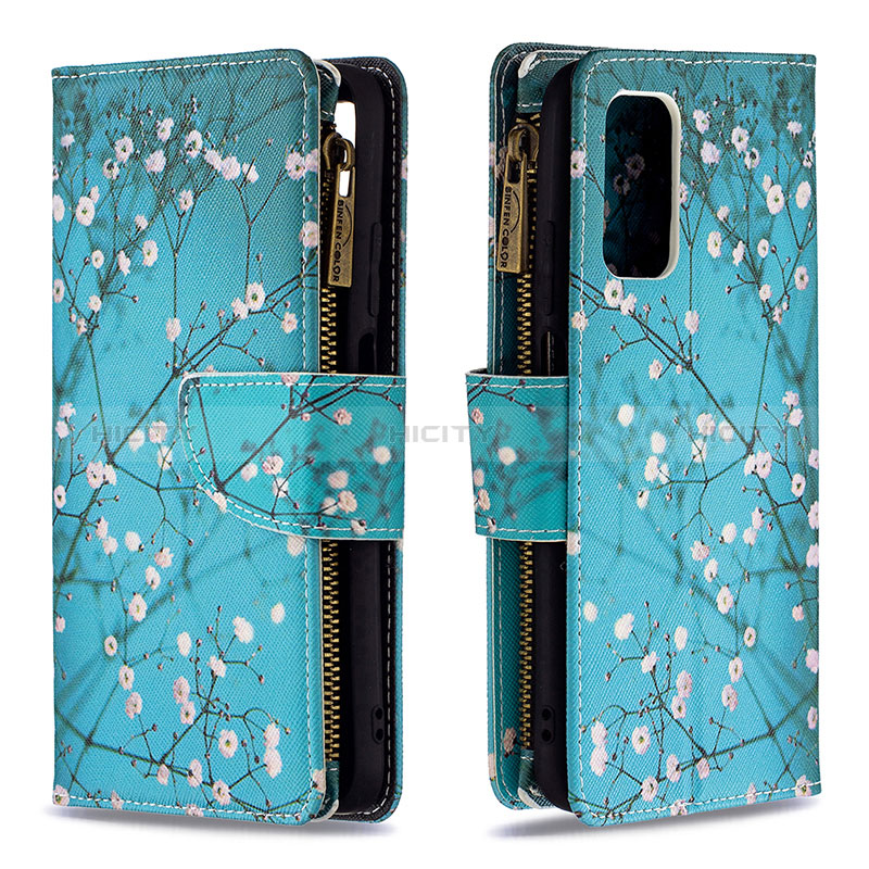 Custodia Portafoglio In Pelle Fantasia Modello Cover con Supporto B04F per Xiaomi Poco M3