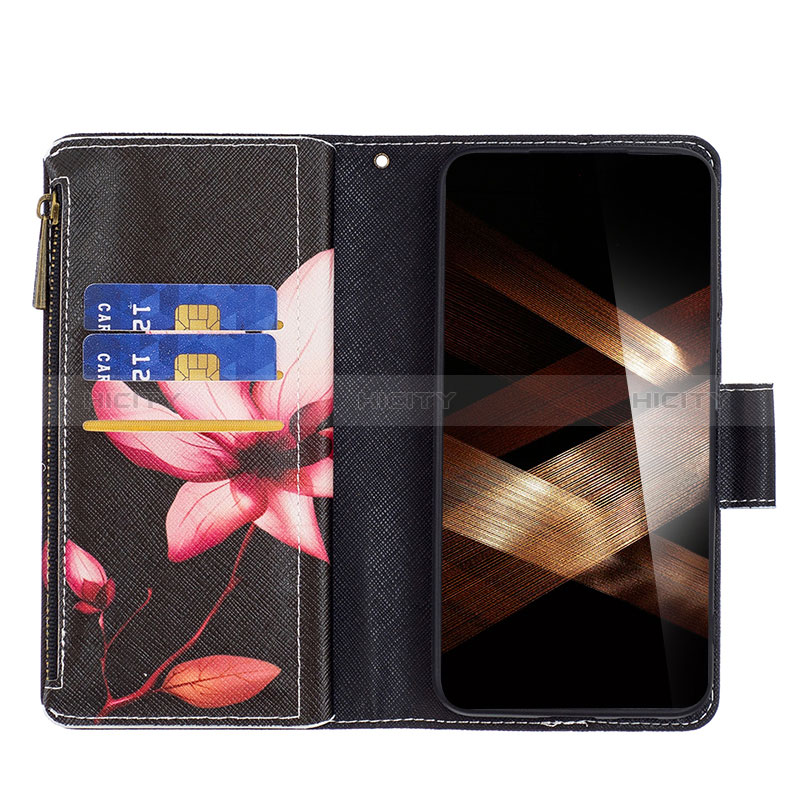 Custodia Portafoglio In Pelle Fantasia Modello Cover con Supporto B04F per Xiaomi Redmi 13C