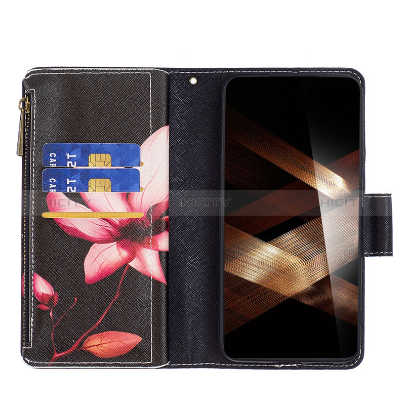 Custodia Portafoglio In Pelle Fantasia Modello Cover con Supporto B04F per Xiaomi Redmi Note 13 Pro 5G