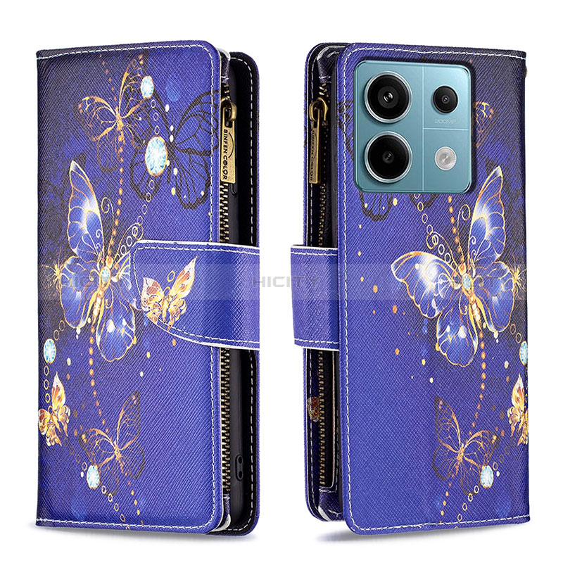 Custodia Portafoglio In Pelle Fantasia Modello Cover con Supporto B04F per Xiaomi Redmi Note 13 Pro 5G