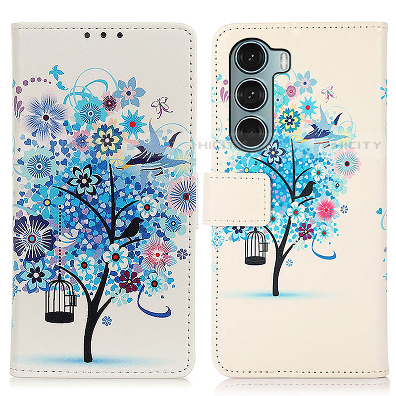 Custodia Portafoglio In Pelle Fantasia Modello Cover con Supporto D02Y per Motorola Moto G200 5G