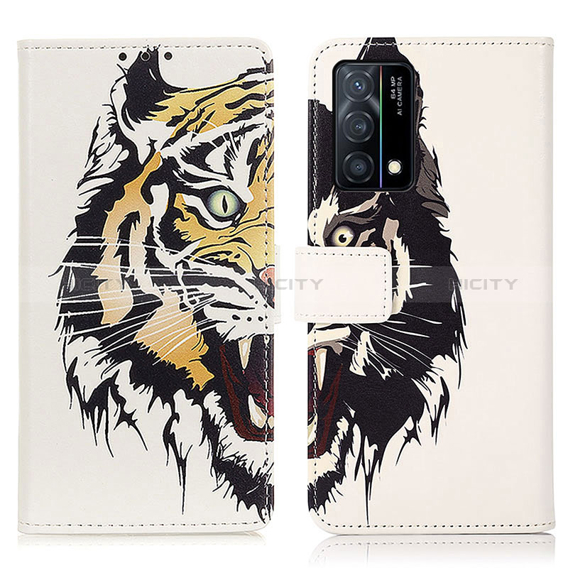 Custodia Portafoglio In Pelle Fantasia Modello Cover con Supporto D02Y per Oppo K9 5G