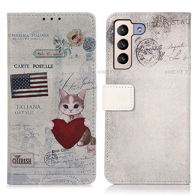 Custodia Portafoglio In Pelle Fantasia Modello Cover con Supporto D02Y per Samsung Galaxy S21 5G