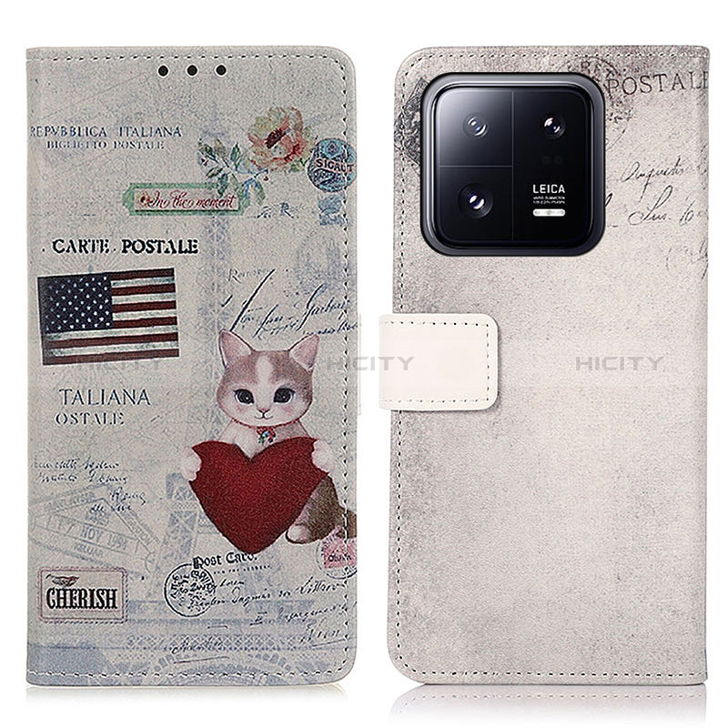 Custodia Portafoglio In Pelle Fantasia Modello Cover con Supporto D02Y per Xiaomi Mi 13 5G