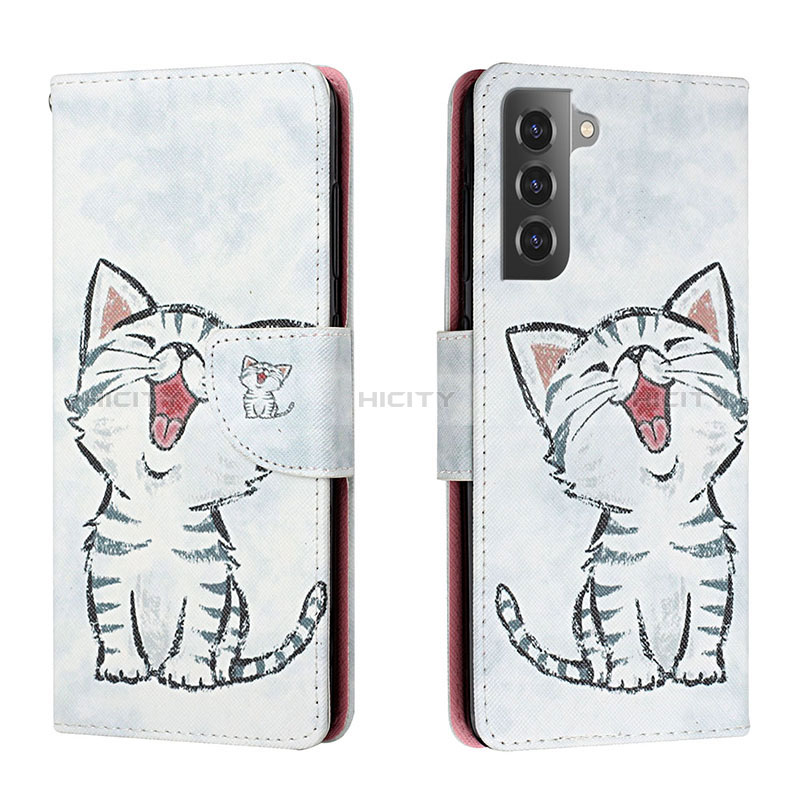 Custodia Portafoglio In Pelle Fantasia Modello Cover con Supporto H01X per Samsung Galaxy S22 5G