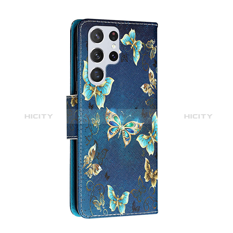 Custodia Portafoglio In Pelle Fantasia Modello Cover con Supporto H01X per Samsung Galaxy S23 Ultra 5G