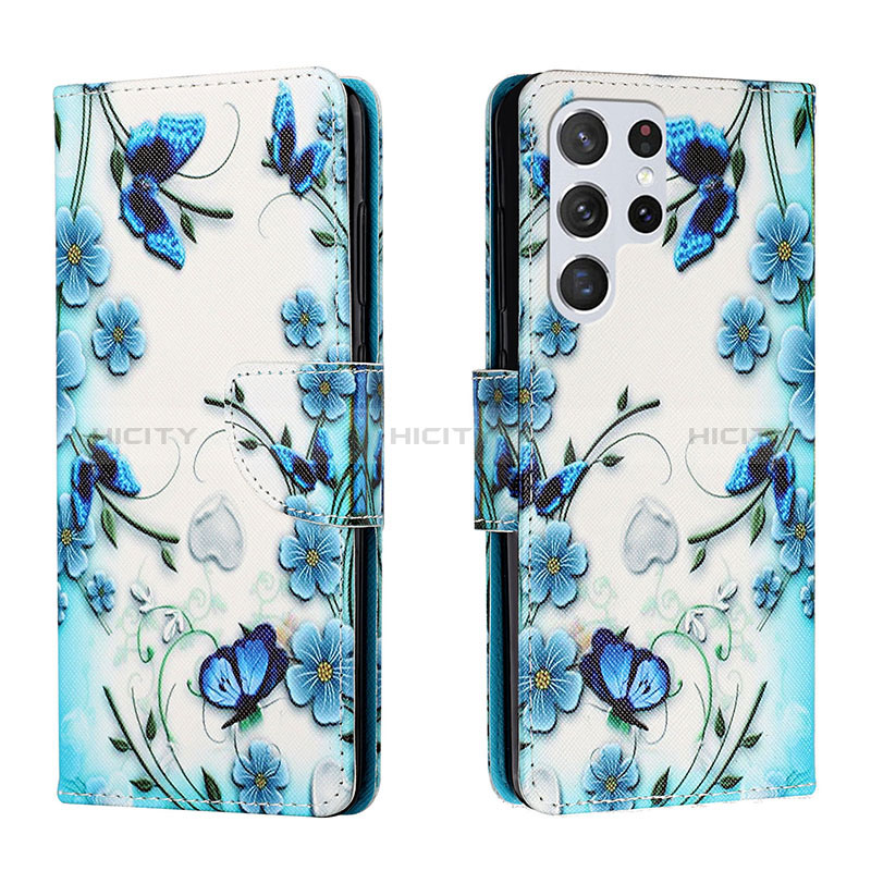Custodia Portafoglio In Pelle Fantasia Modello Cover con Supporto H01X per Samsung Galaxy S24 Ultra 5G