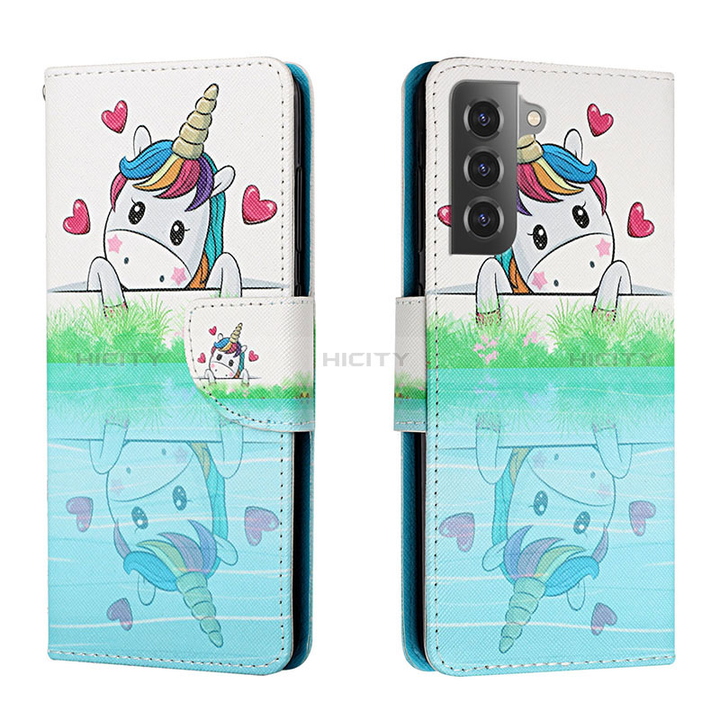 Custodia Portafoglio In Pelle Fantasia Modello Cover con Supporto H02X per Samsung Galaxy S22 5G