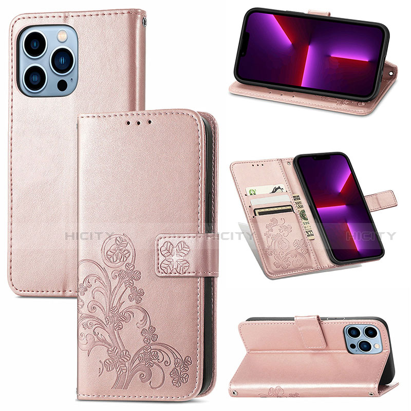 Custodia Portafoglio In Pelle Fantasia Modello Cover con Supporto H04 per Apple iPhone 13 Pro