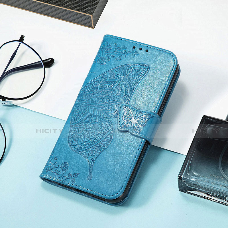 Custodia Portafoglio In Pelle Fantasia Modello Cover con Supporto H08 per Apple iPhone 13 Mini Blu