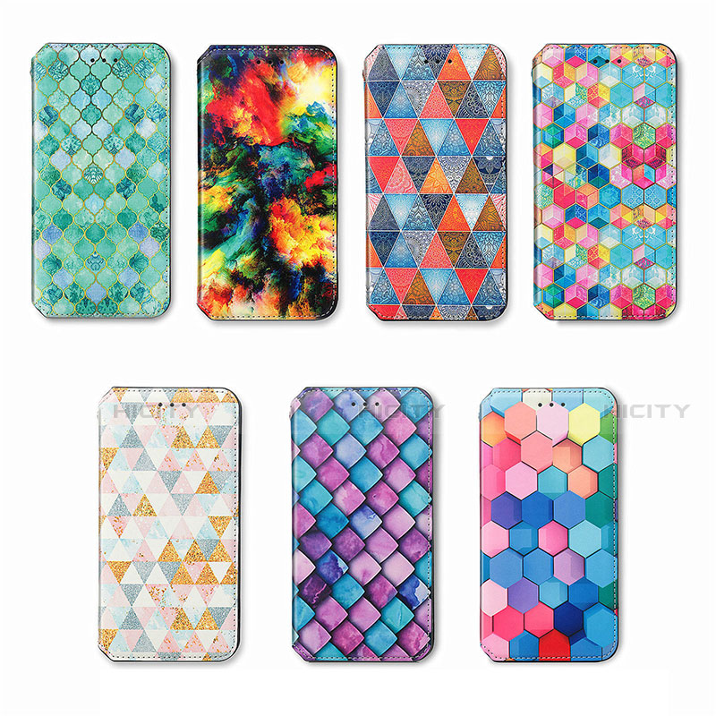 Custodia Portafoglio In Pelle Fantasia Modello Cover con Supporto H09 per Apple iPhone 13