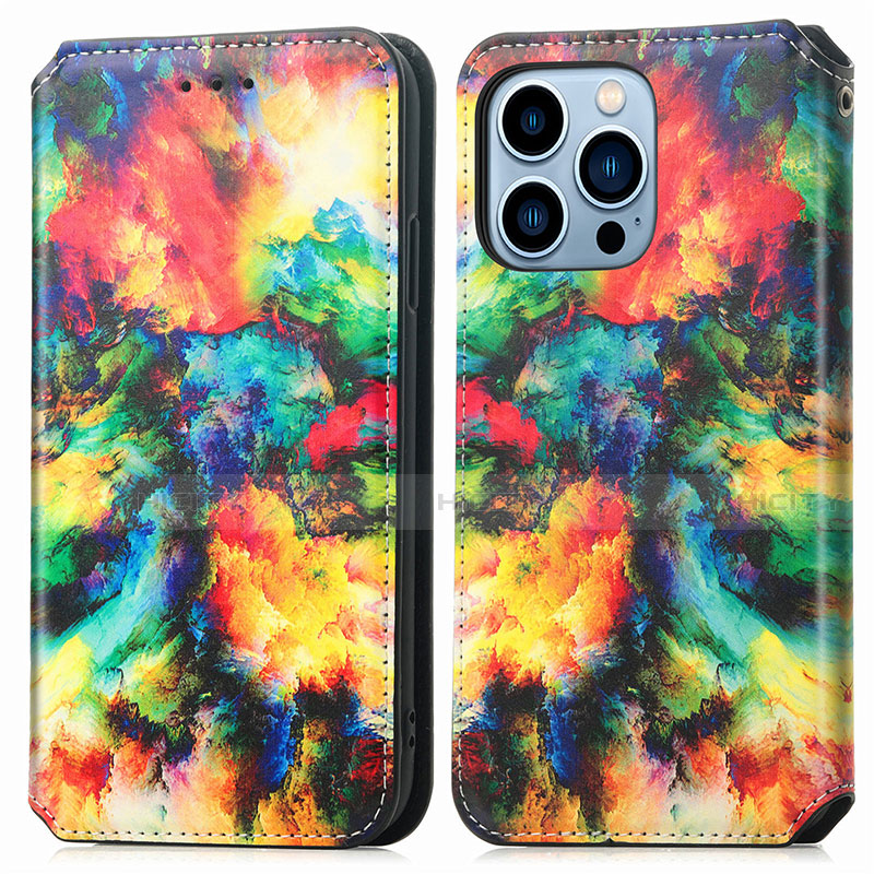 Custodia Portafoglio In Pelle Fantasia Modello Cover con Supporto H10 per Apple iPhone 13 Pro Max