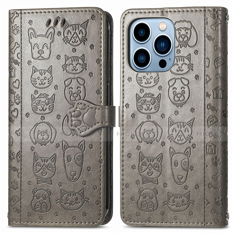 Custodia Portafoglio In Pelle Fantasia Modello Cover con Supporto H12 per Apple iPhone 13 Pro