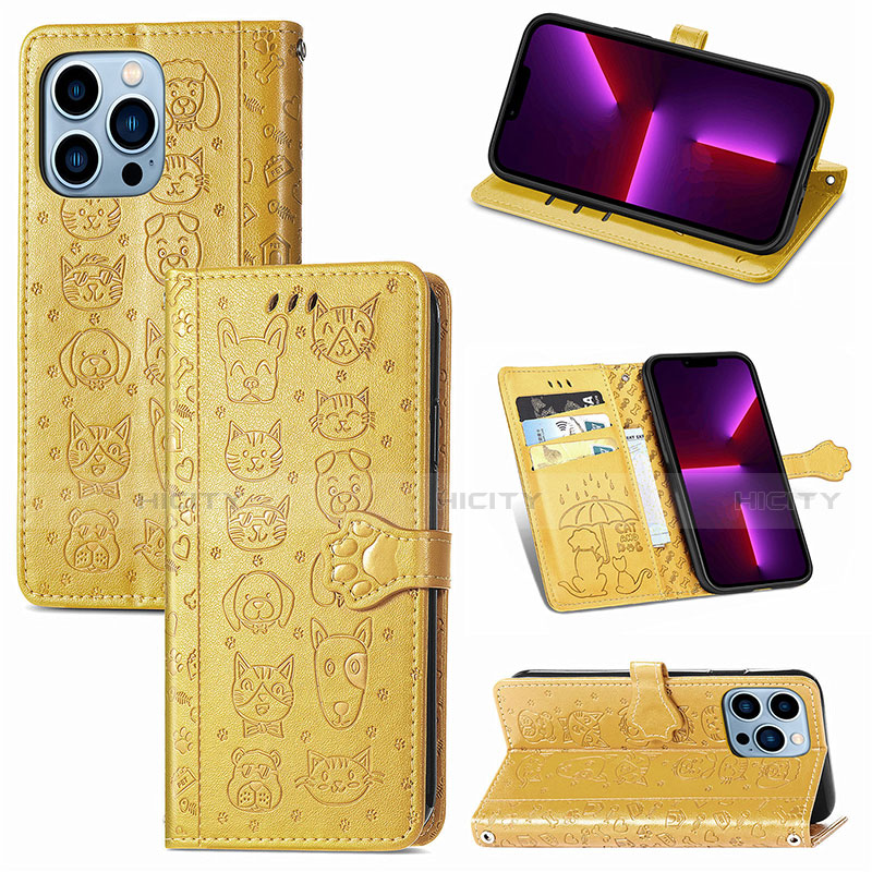 Custodia Portafoglio In Pelle Fantasia Modello Cover con Supporto H12 per Apple iPhone 13 Pro