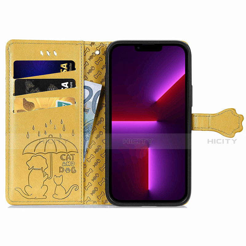 Custodia Portafoglio In Pelle Fantasia Modello Cover con Supporto H12 per Apple iPhone 13 Pro