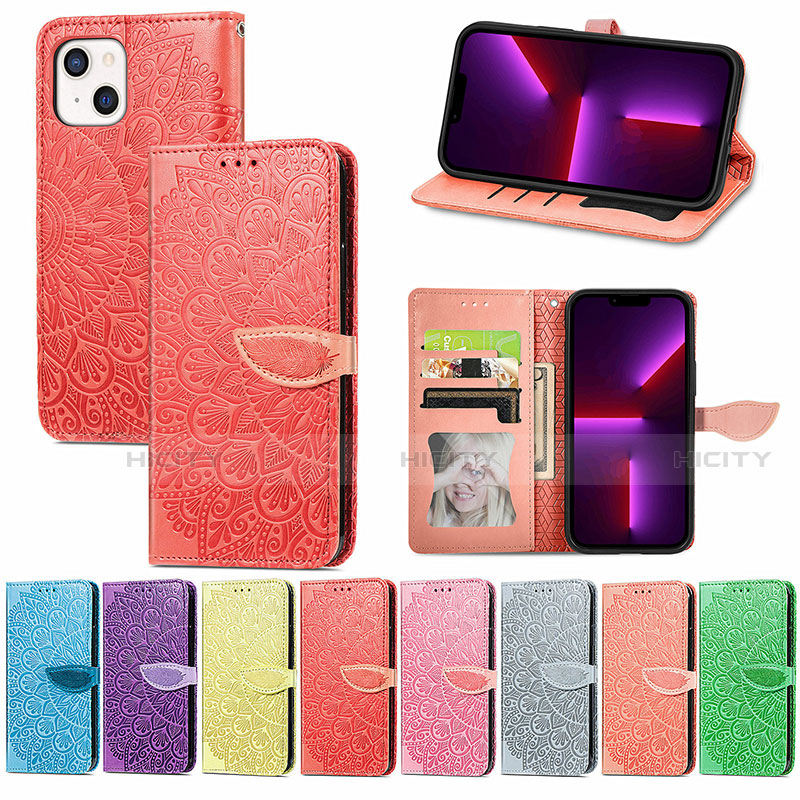 Custodia Portafoglio In Pelle Fantasia Modello Cover con Supporto H13 per Apple iPhone 13