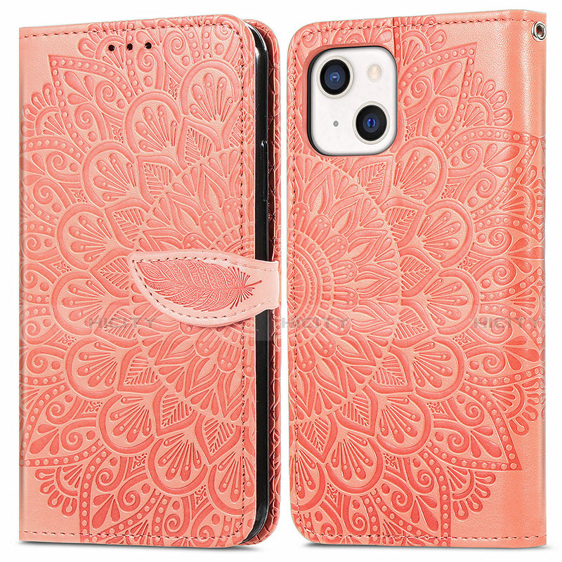 Custodia Portafoglio In Pelle Fantasia Modello Cover con Supporto H13 per Apple iPhone 13 Mini