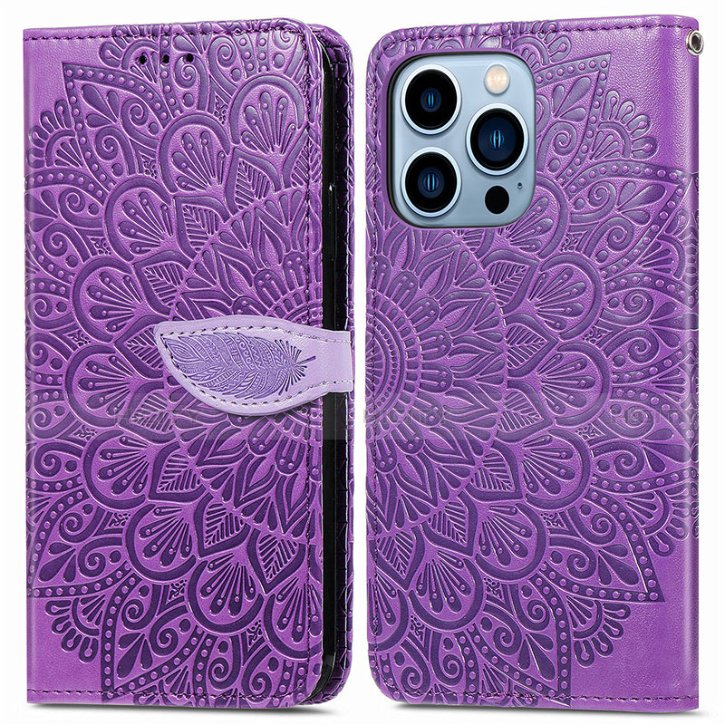 Custodia Portafoglio In Pelle Fantasia Modello Cover con Supporto H13 per Apple iPhone 13 Pro Max