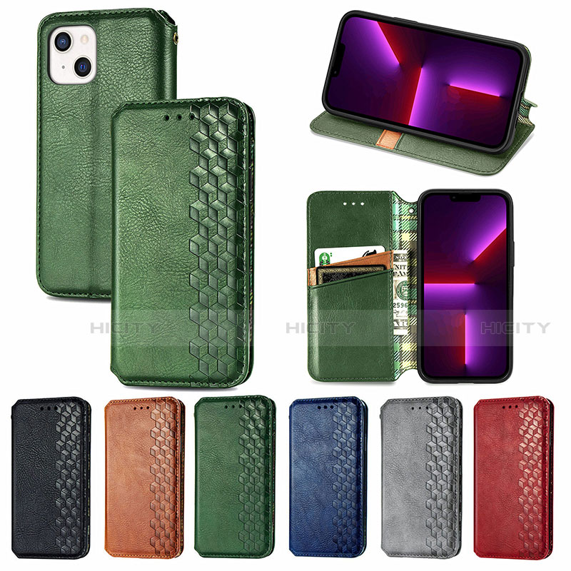 Custodia Portafoglio In Pelle Fantasia Modello Cover con Supporto H15 per Apple iPhone 14